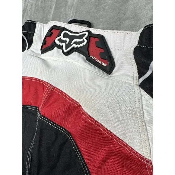 Vintage Fox Racing 180 Pants Mens 36 Red Black White Motocross Bike Leather Y2K - Picture 8 of 16